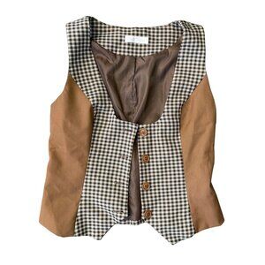 Women’s Plaid Vest – Size Small